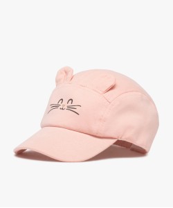 Casquette bébé fille souple à motif chat
